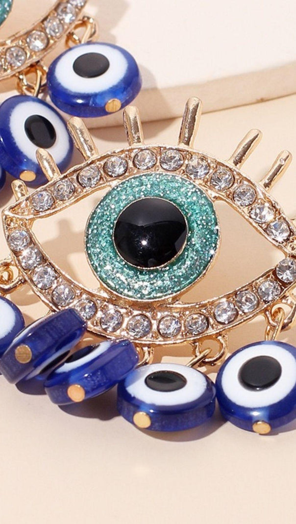 AIIZIE DEVIL'S EYE TASSEL EARRINGS - product image