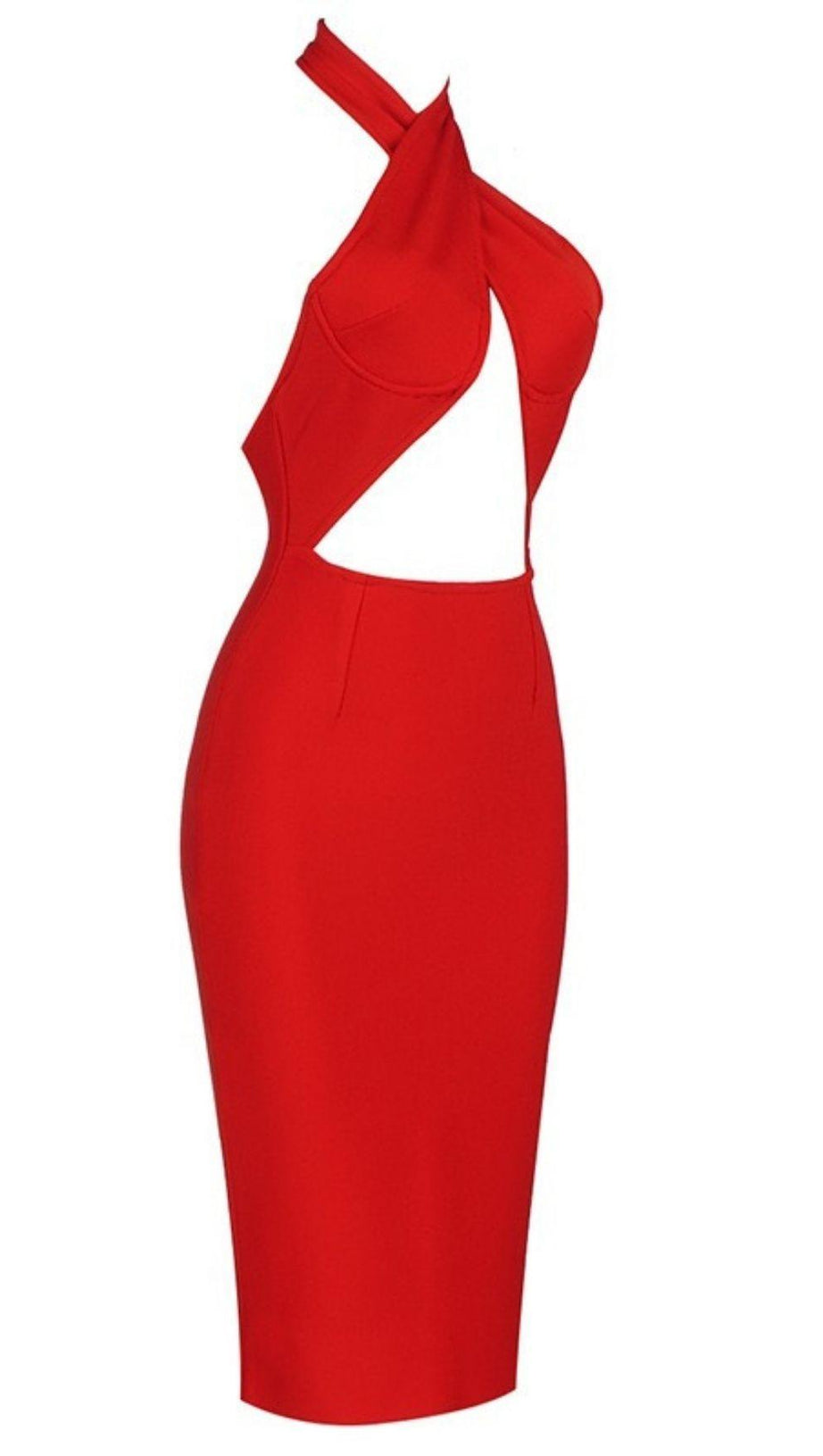 CROSS HALTER HALTER DRESS