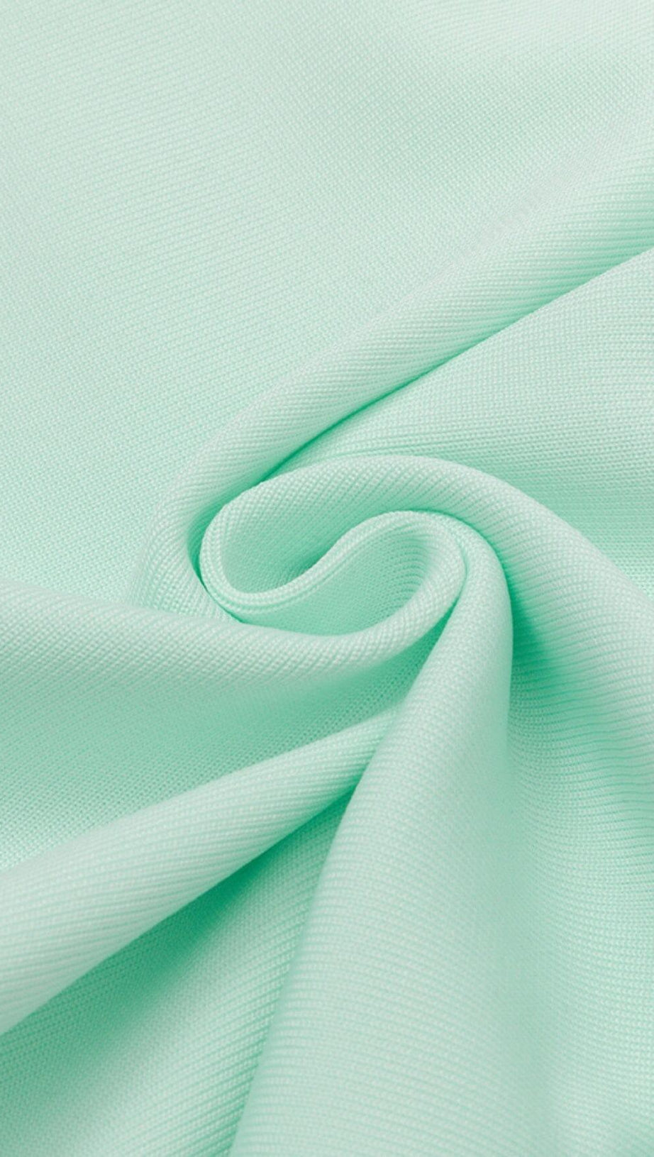 STRAPLESS CORSET MIDI DRESS IN SEAFOAM GREEN