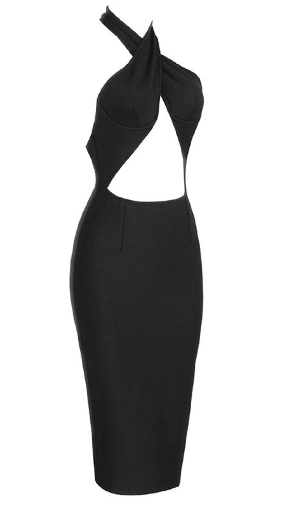 CROSS HALTER HALTER DRESS