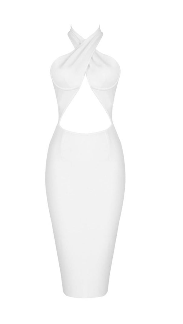 ABITO CON HALTER INCROCIATO