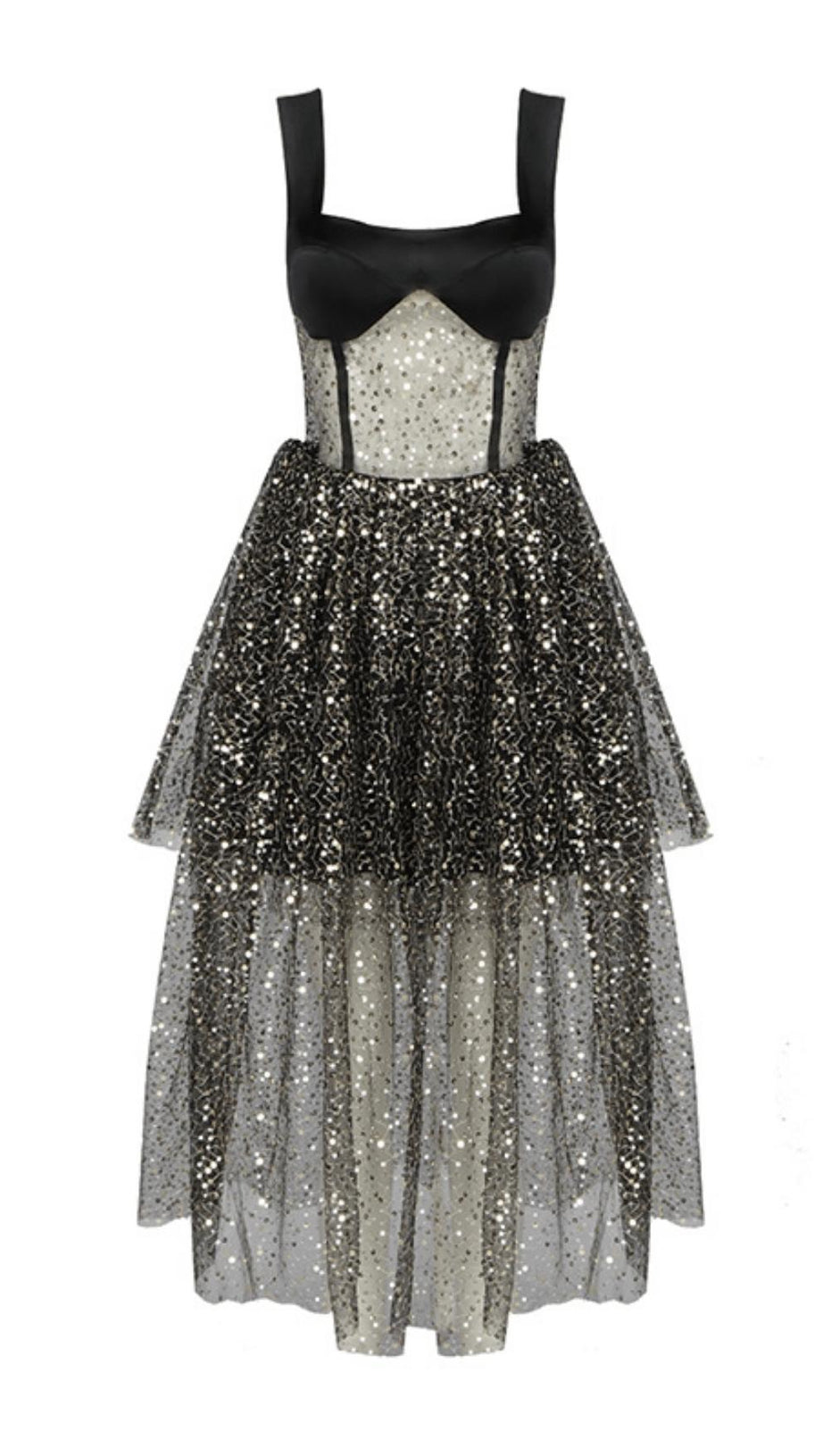 CHAOTIC BEAD FLORAL DRESS