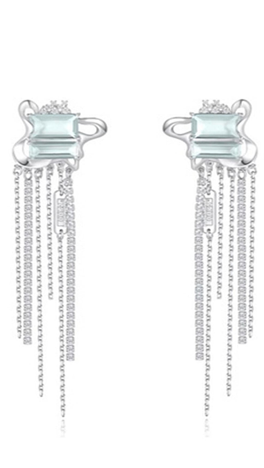 ZIRCON TASSEL EARRINGS
