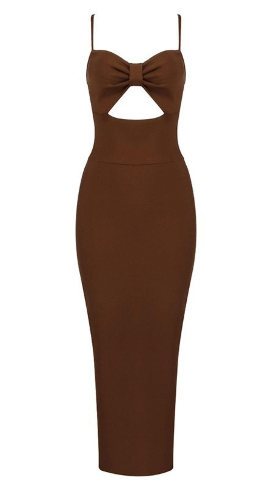 HOLLOW BANDAGE DRESS - BLUE