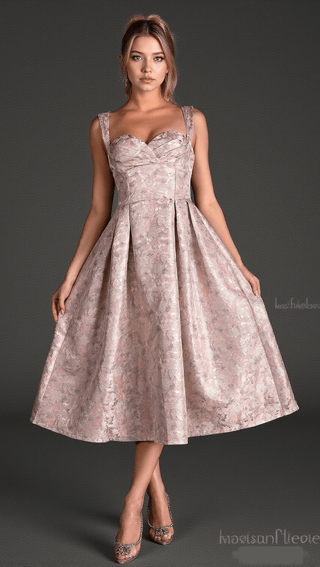 ABITO MIDI IN TESSUTO CON SPALLINE BOULILIS