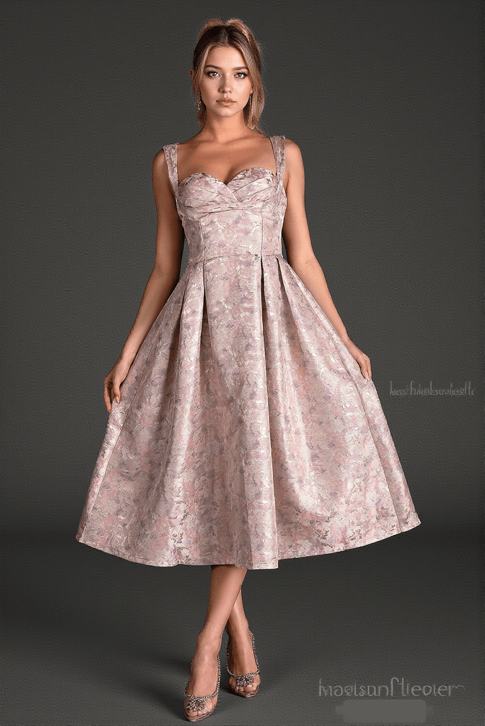 Boulilis – Gewebtes Midikleid mit Trägern