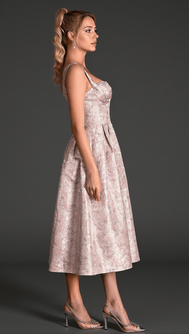 AIIZIE BOULILIS STRAP WOVEN MIDI DRESS - product image