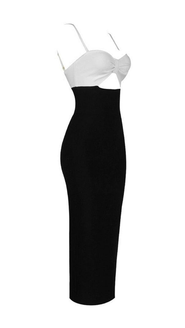 HOLLOW BANDAGE KLEID - BLAU