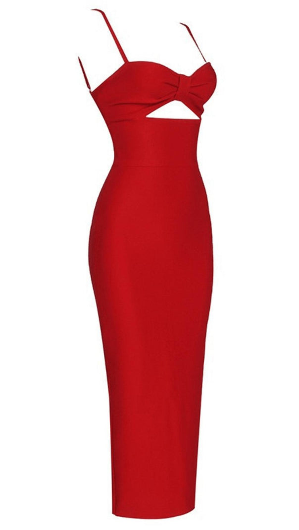 HOLLOW BANDAGE KLEID - BLAU