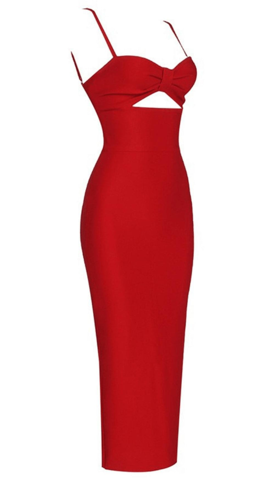 HOLLOW BANDAGE DRESS - BLUE