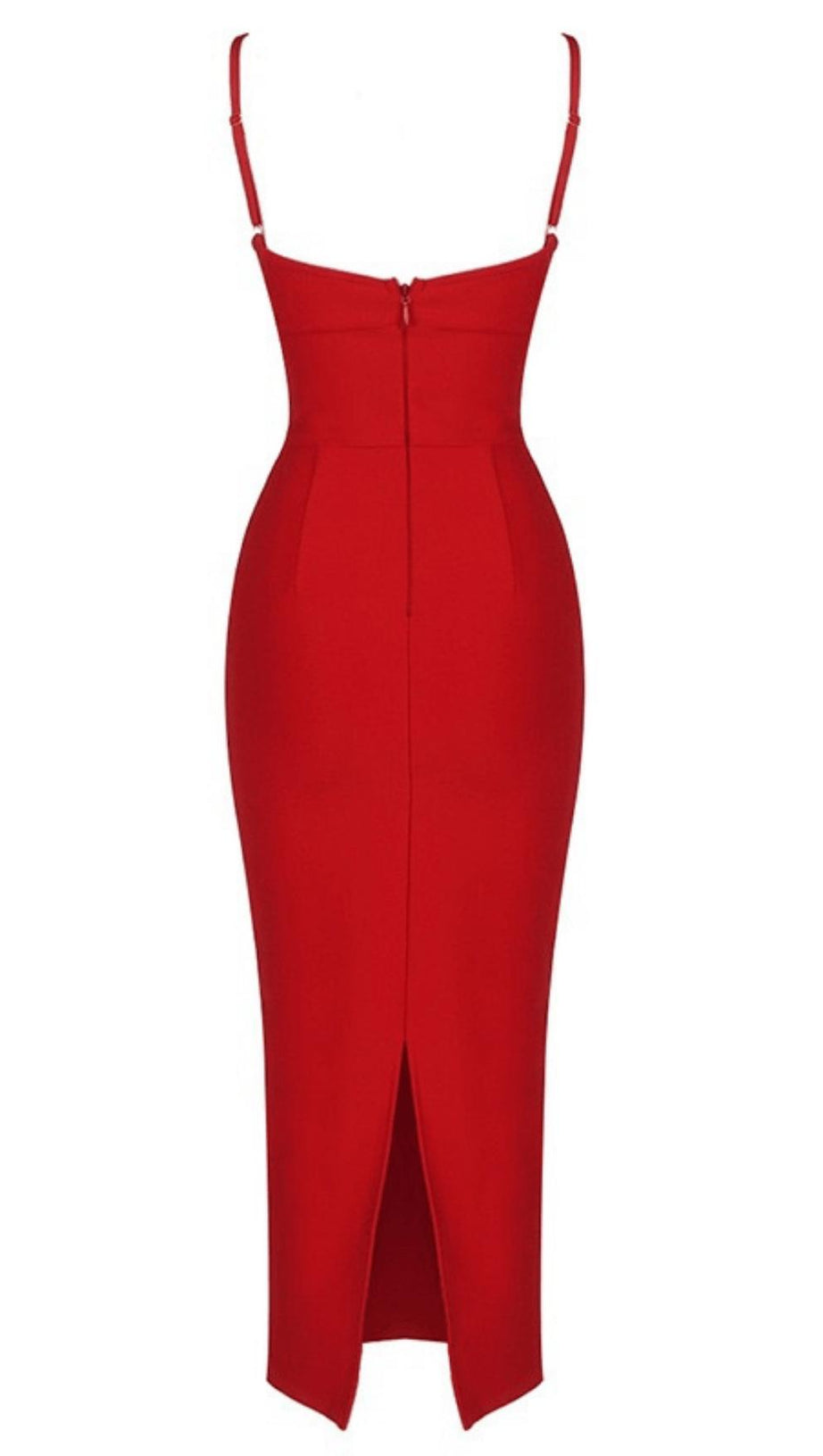 HOLLOW BANDAGE DRESS - BLUE