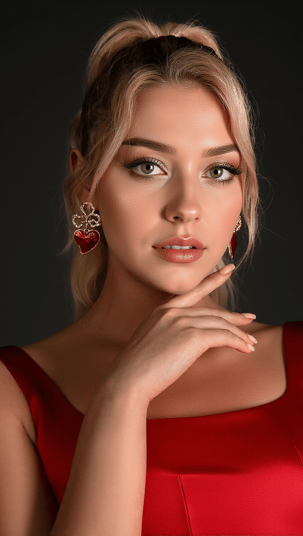 AIIZIE MUSTELLI DIAMOND HEART EARRINGS - product image