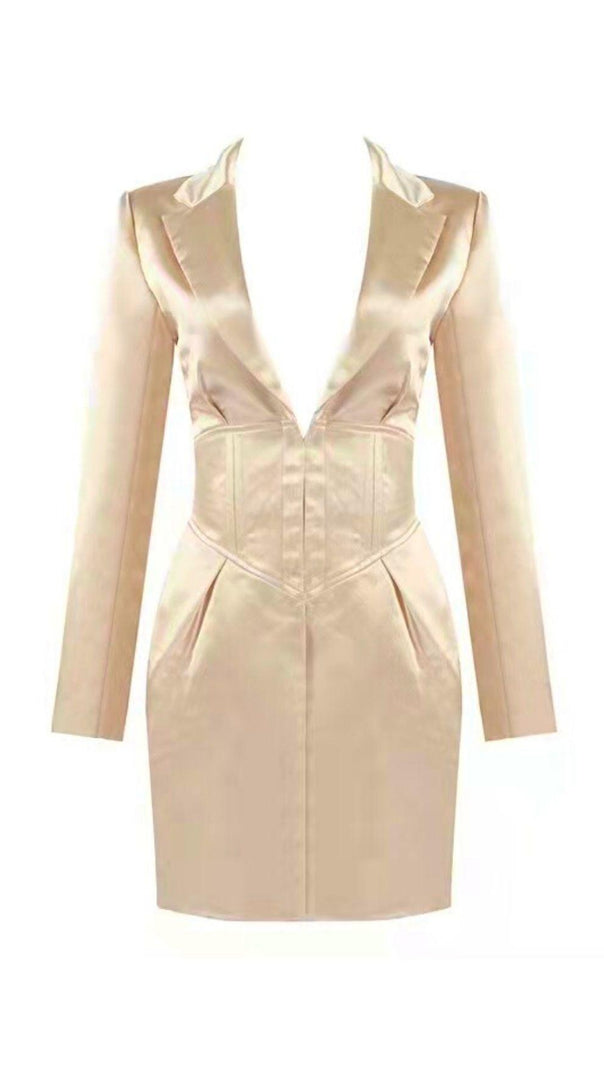 AIIZIE HIGH WAIST CONCELEAD IRREGULAR BLAZER DRESS - product image