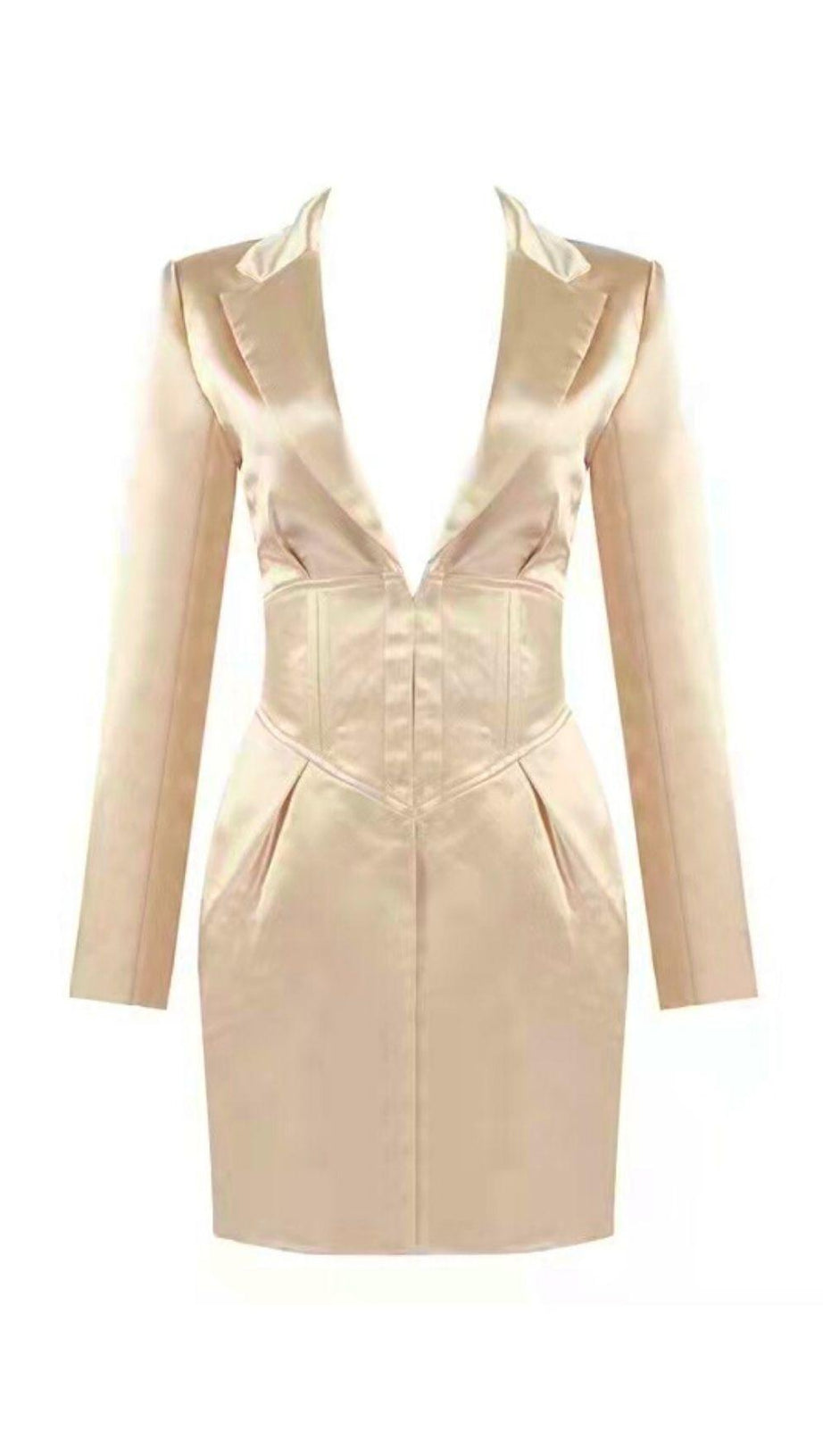 HIGH WAIST CONCELEAD IRREGULAR BLAZER DRESS