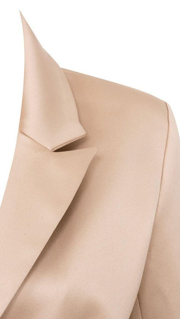 High Waist Concelead Irregular Blazer Dress