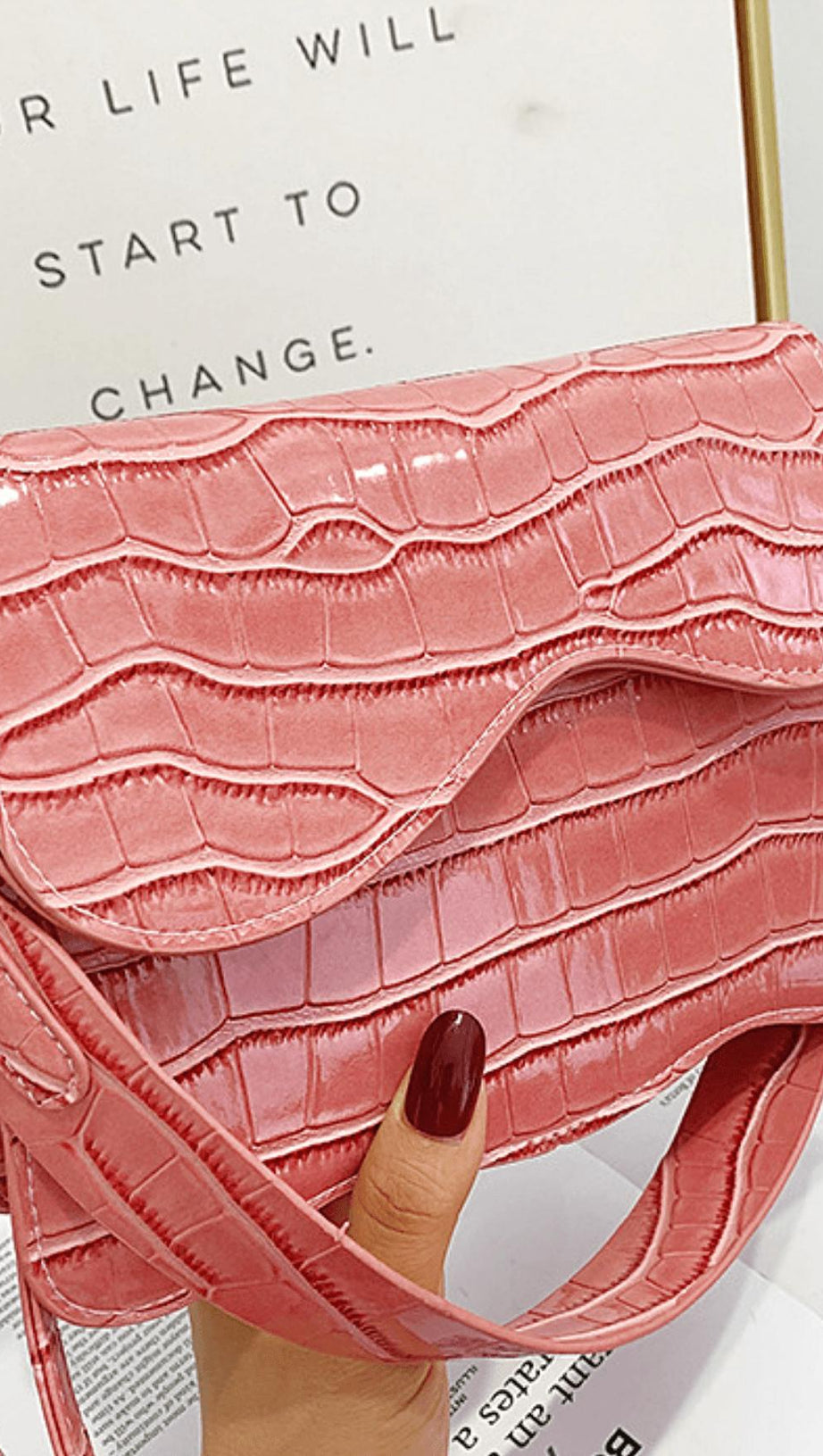 HEADLINE VINTAGE TEXTURE UNDERARM BAG