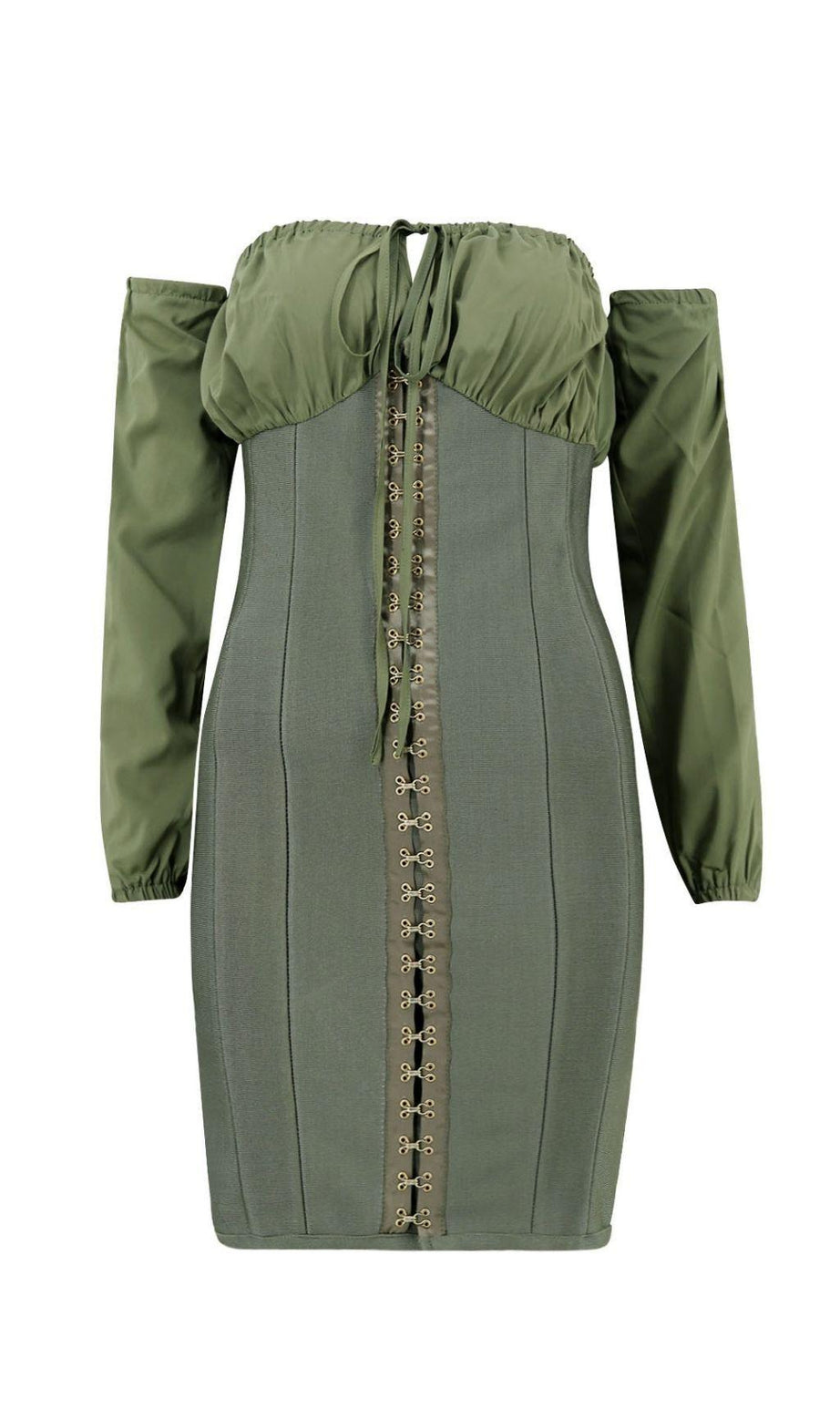ABITO CORSETTO SENZA SPALLINE VERDE 