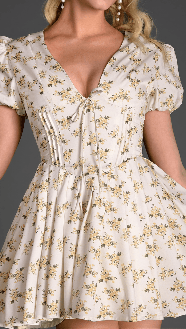 AIIZIE NASSEA V-NECK FLORAL MINI DRESS - product image