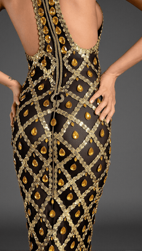 Christeli Meerjungfrauenkleid mit Diamant-Pailletten