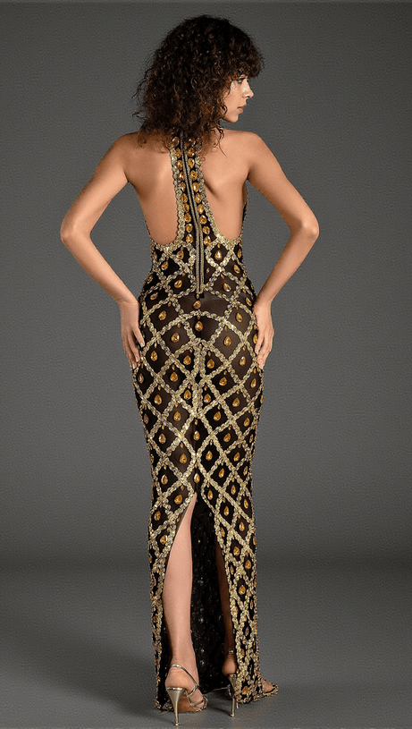 Christeli Meerjungfrauenkleid mit Diamant-Pailletten