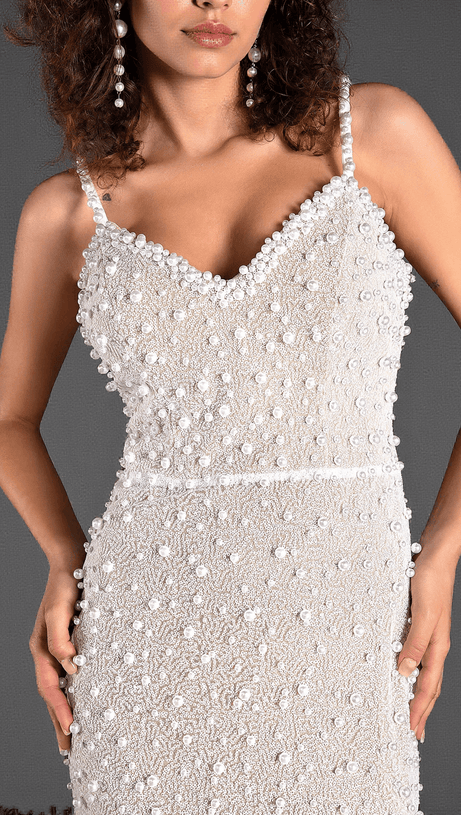 Totaki Trägerkleid mit Perlen und Federn