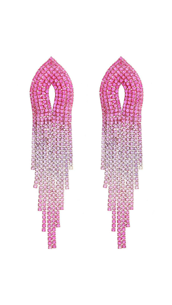 AIIZIE FULL DIAMOND TASSEL EARRINGS - product image