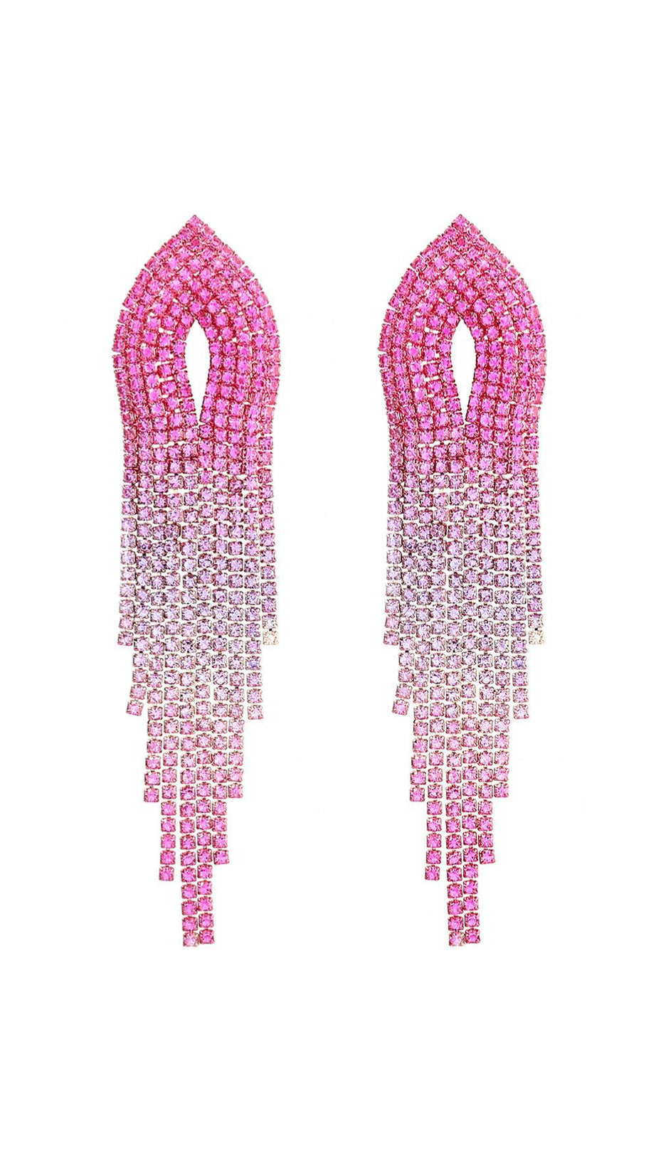 FULL DIAMOND TASSEL EARRINGS