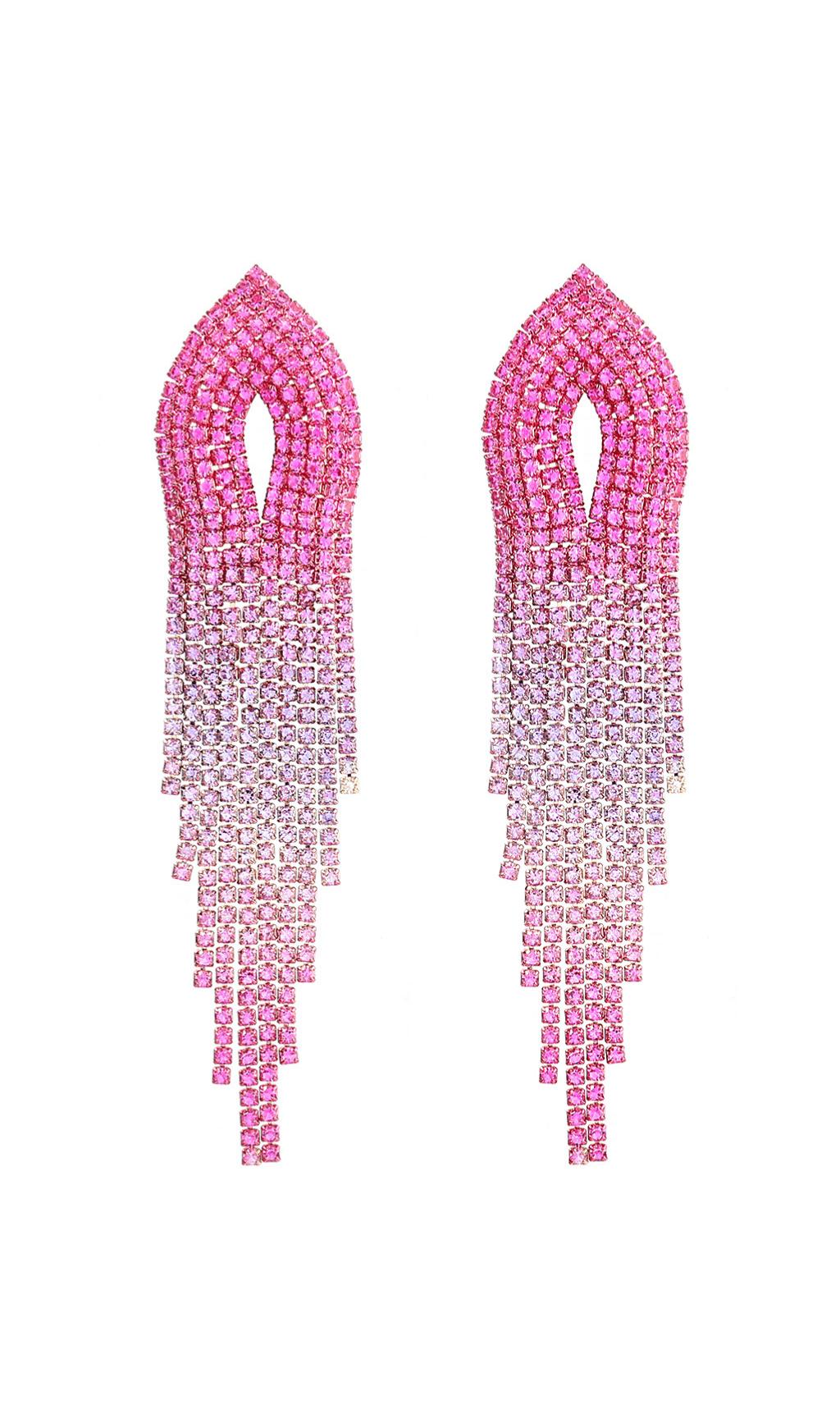 FULL DIAMOND TASSEL EARRINGS