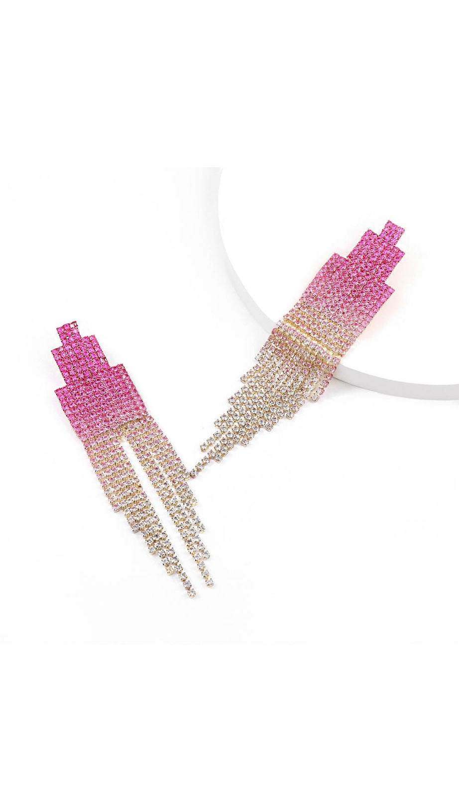 FULL DIAMOND TASSEL EARRINGS