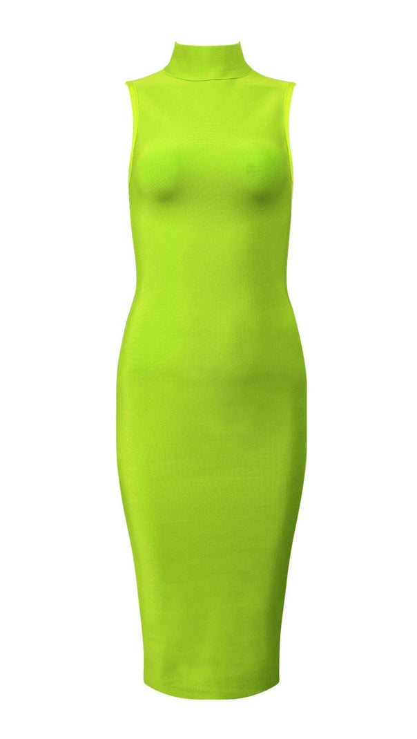 AIIZIE FLUORESCENT GREEN BANDAGE DRESS - product image