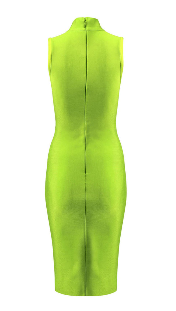 AIIZIE FLUORESCENT GREEN BANDAGE DRESS - product image
