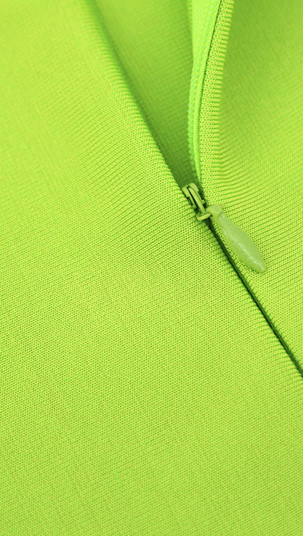 AIIZIE FLUORESCENT GREEN BANDAGE DRESS - product image
