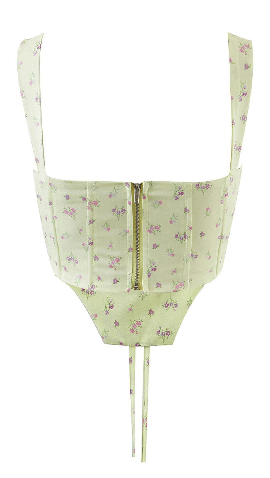 GILET SENZA SPALLINE IN PIZZO FLOREALE.