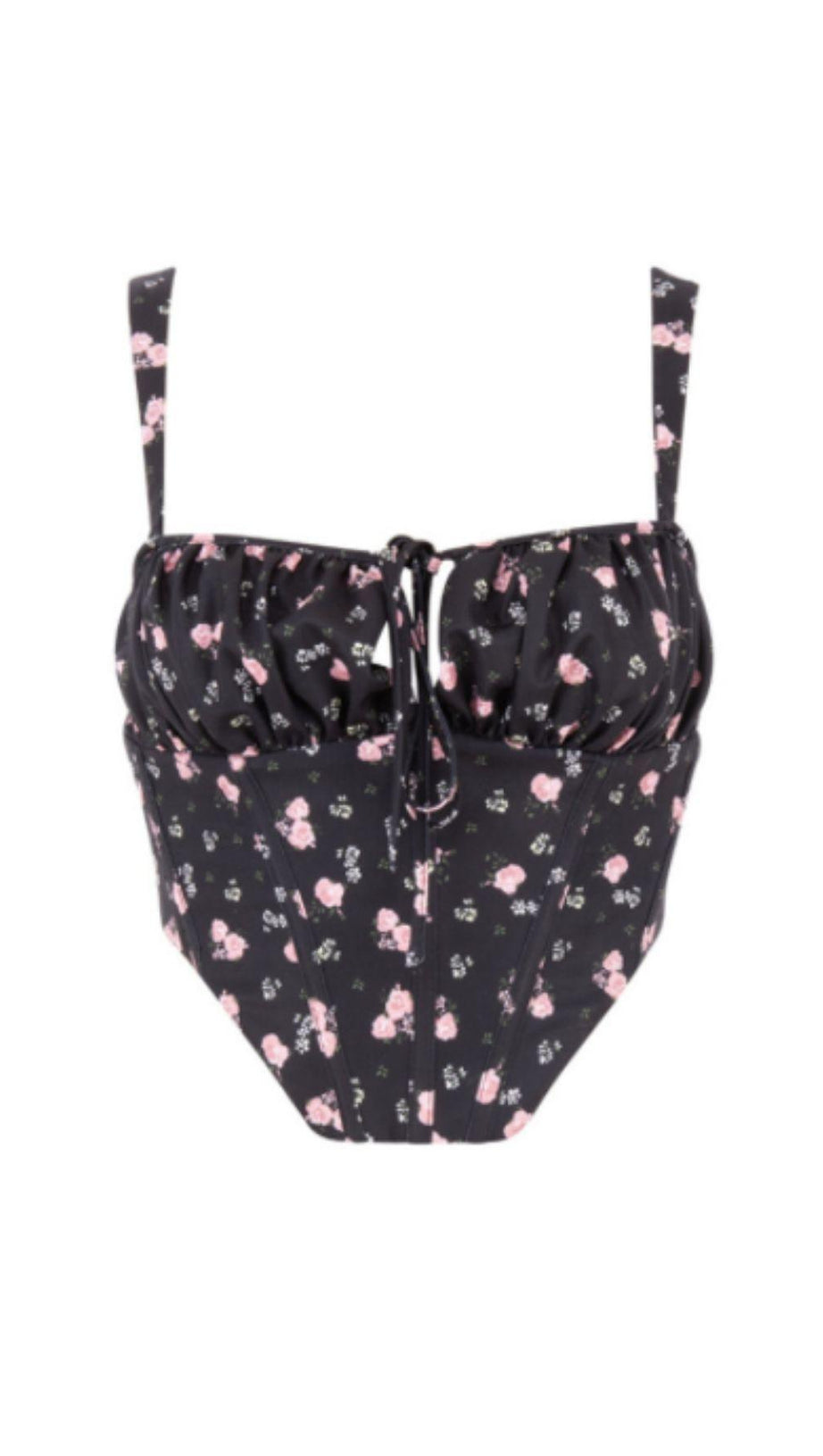 GILET SENZA SPALLINE IN PIZZO FLOREALE.