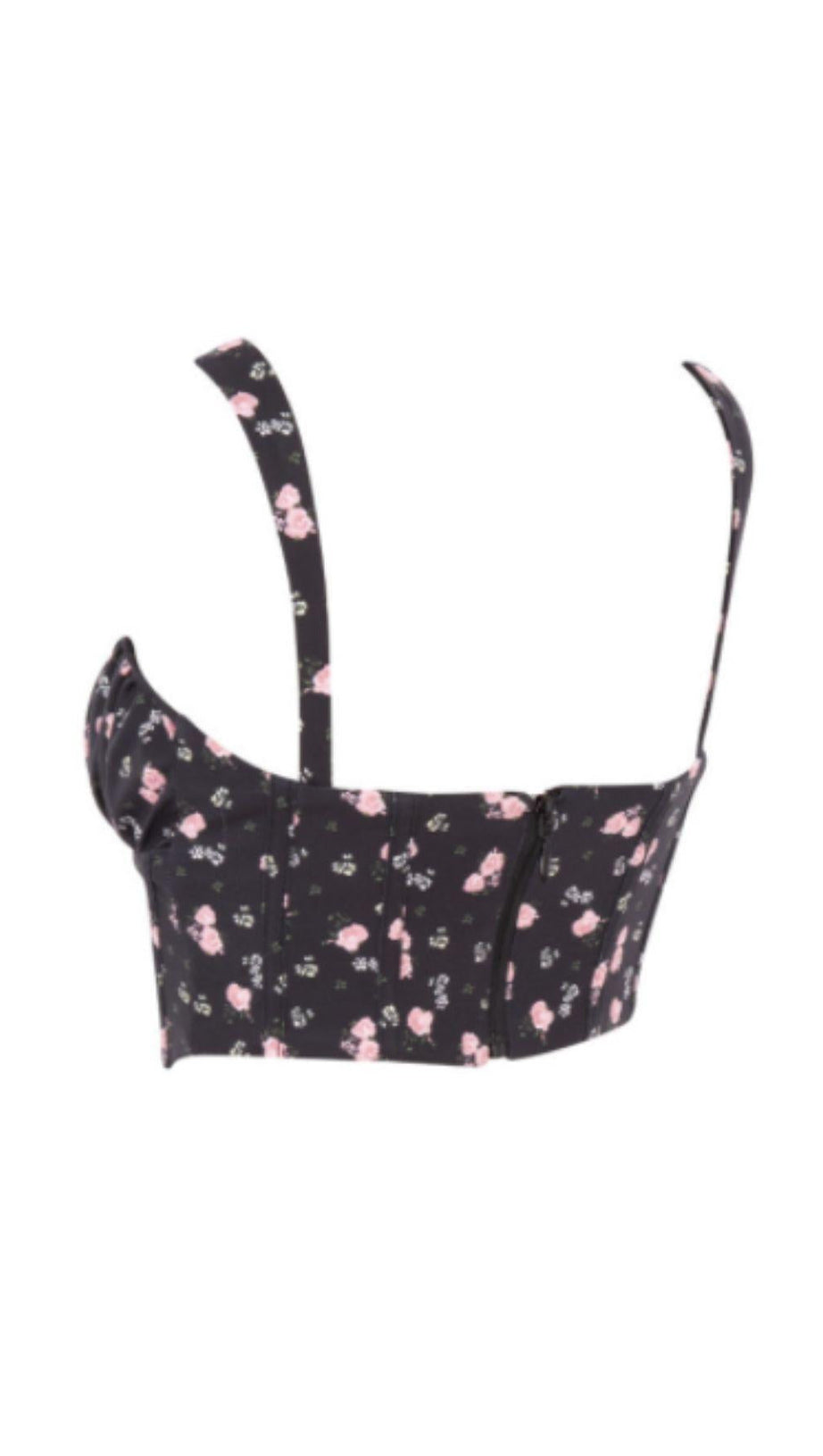 GILET SENZA SPALLINE IN PIZZO FLOREALE.