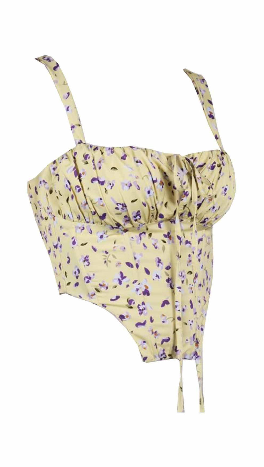 GILET SENZA SPALLINE IN PIZZO FLOREALE.