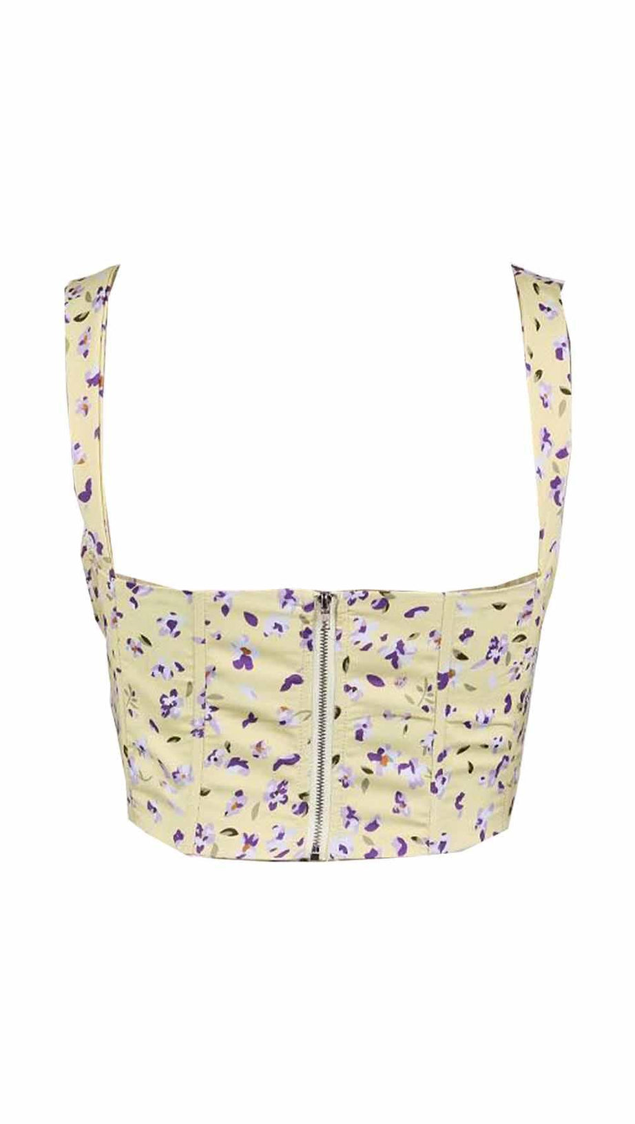 GILET SENZA SPALLINE IN PIZZO FLOREALE.