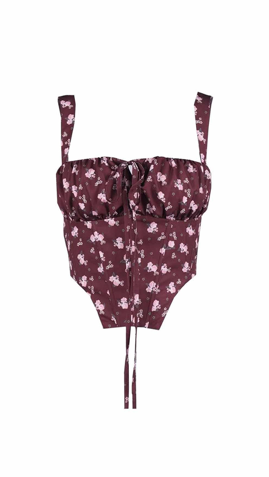 GILET SENZA SPALLINE IN PIZZO FLOREALE.