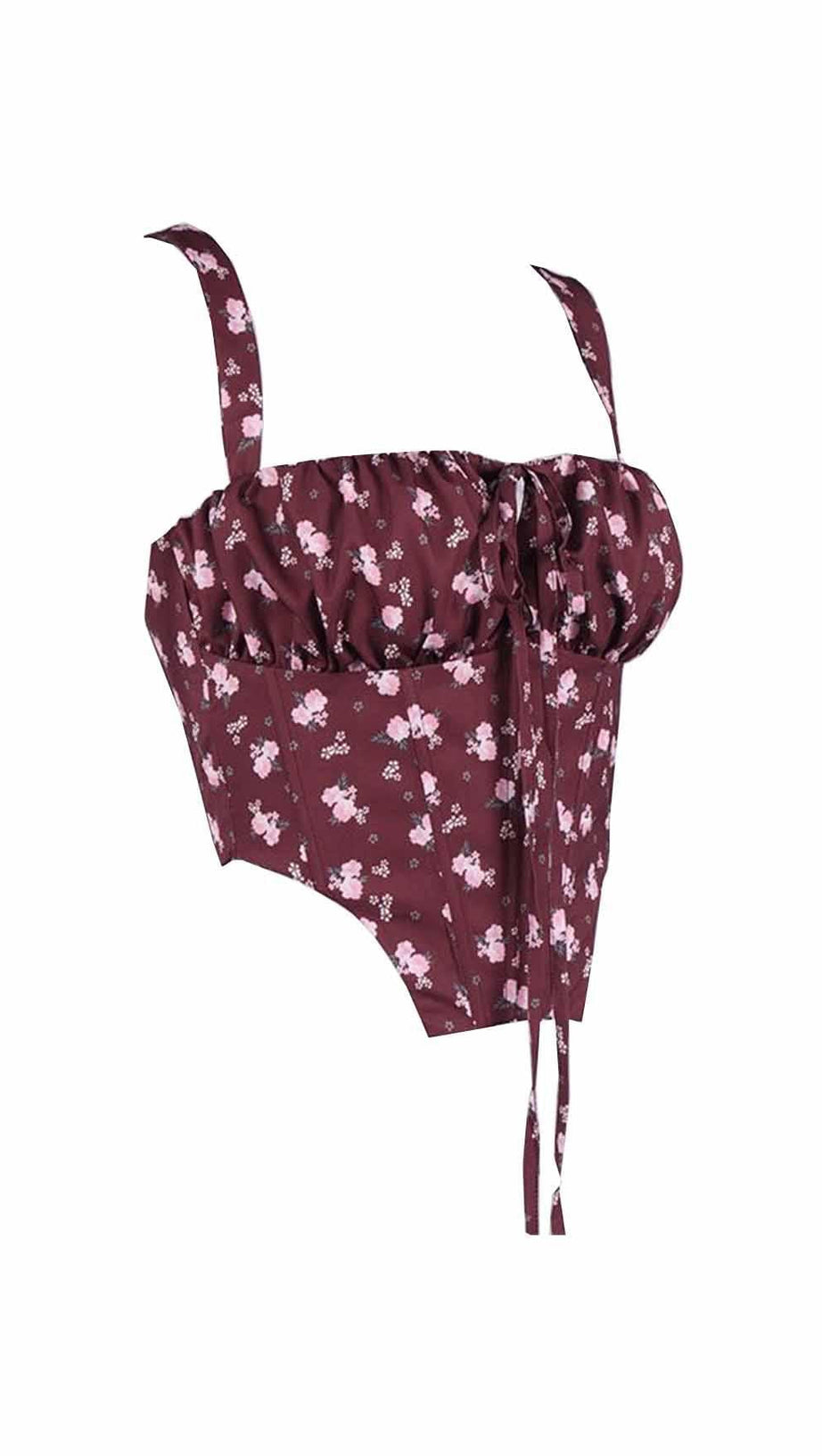 GILET SENZA SPALLINE IN PIZZO FLOREALE.