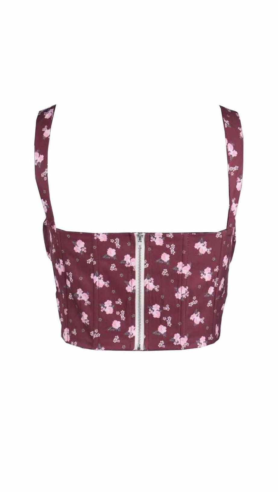 GILET SENZA SPALLINE IN PIZZO FLOREALE.