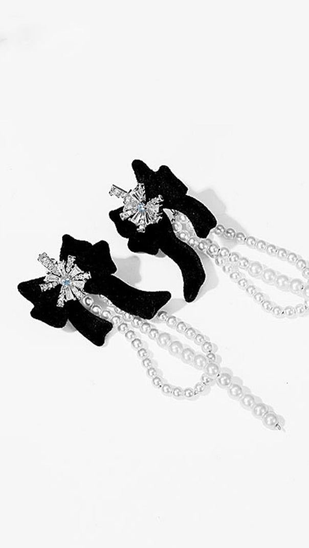 AIIZIE FLANNEL BUTTERFLY TASSEL EARRINGS - product image