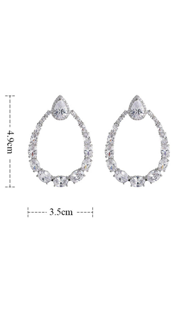 AIIZIE DROP-SHAPED ZIRCON EARRINGS - product image