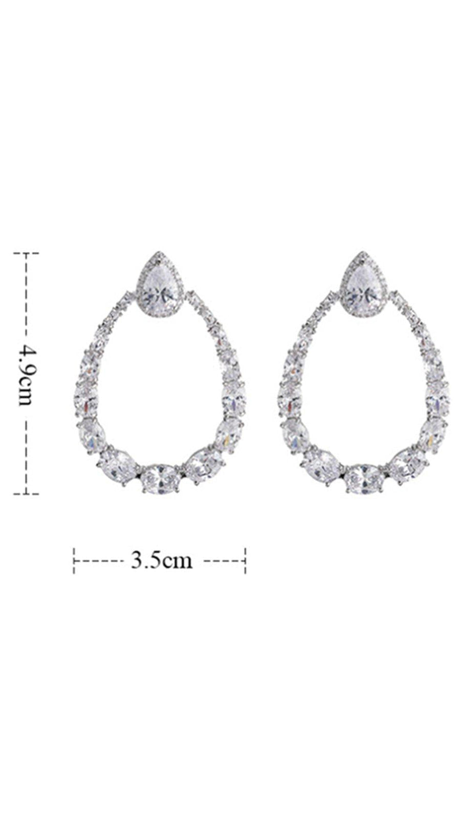 ORECCHINI CON ZIRCONIO A FORMA DI GOCCIA