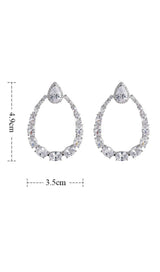 DROP-SHAPED ZIRCON EARRINGS