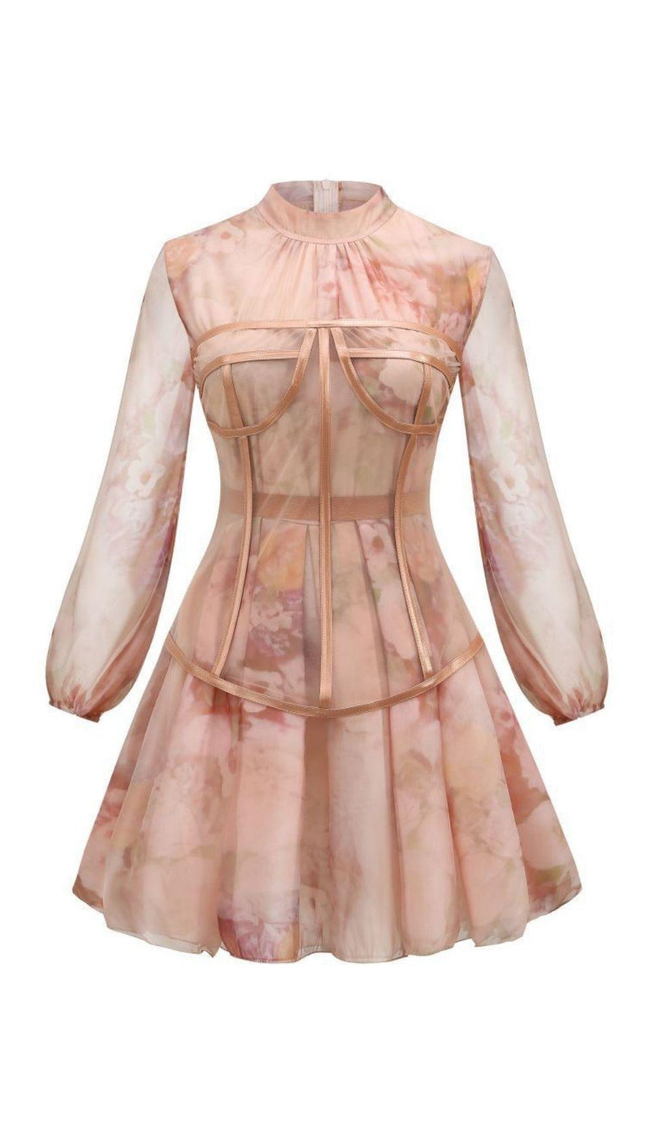 DRESS IN ROSE SILK