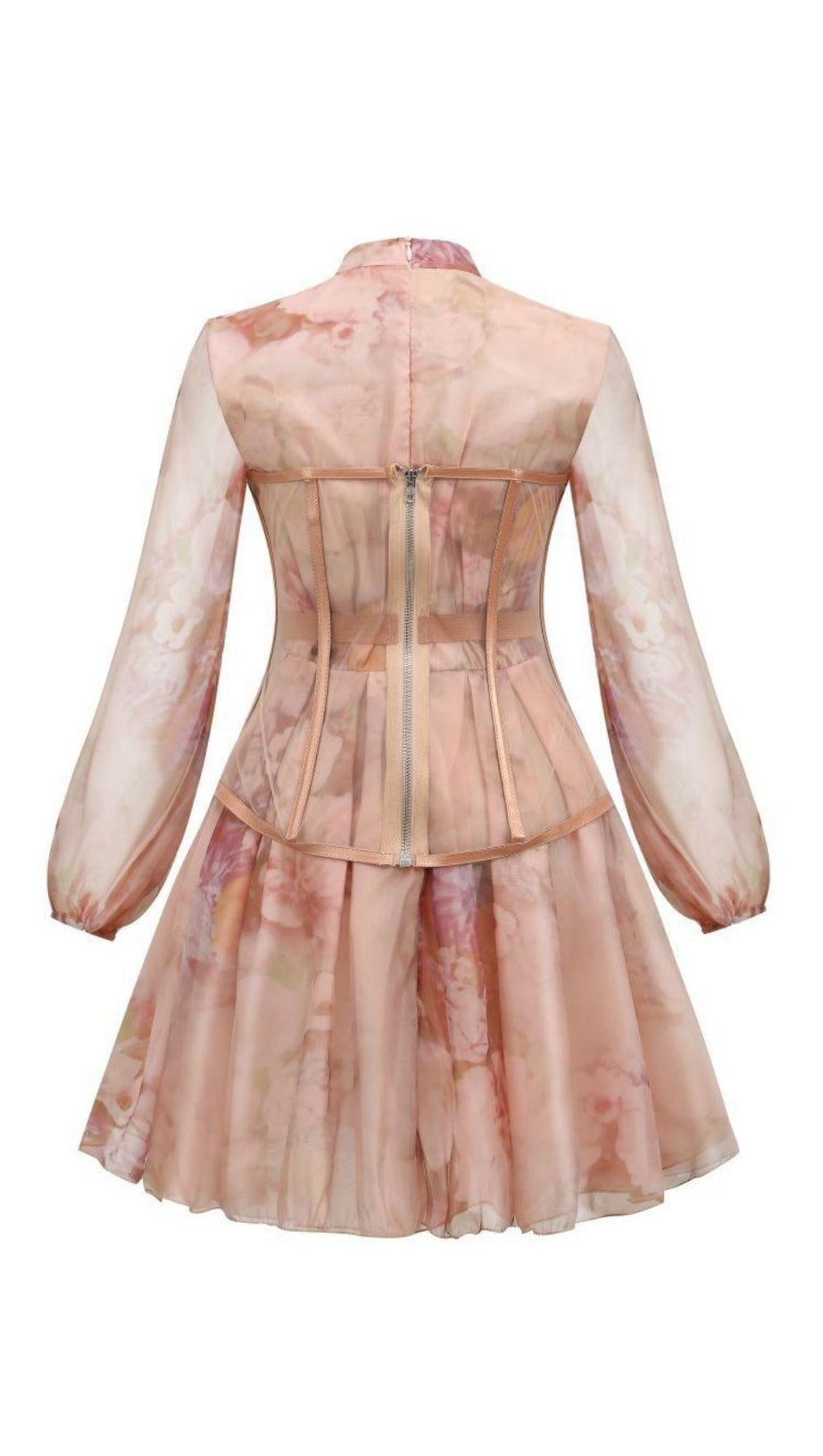 DRESS IN ROSE SILK