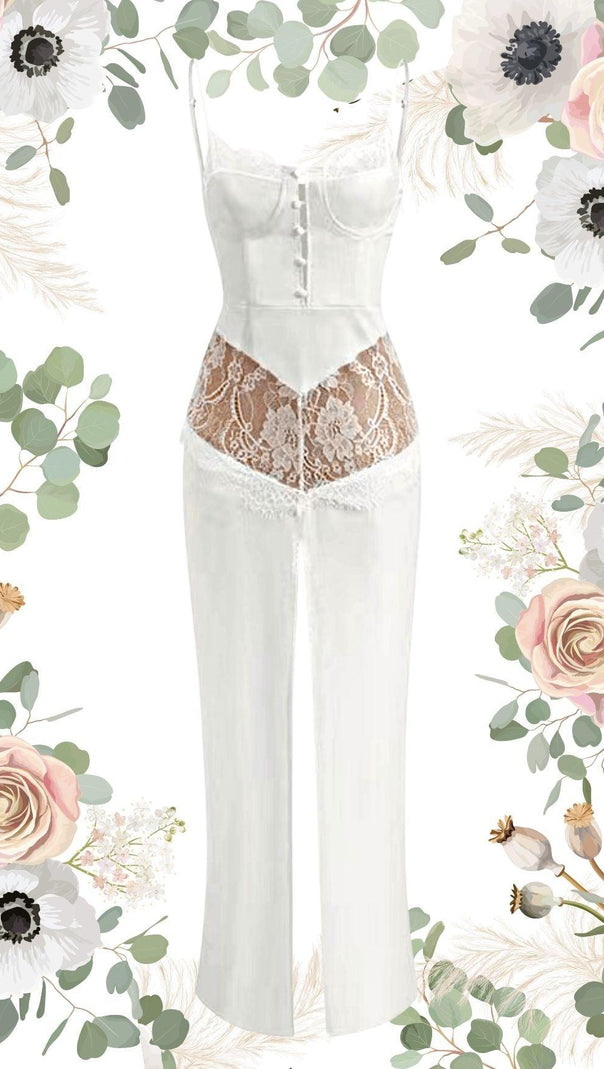 AIIZIE IVORY WHITE LACE DRESS - product image