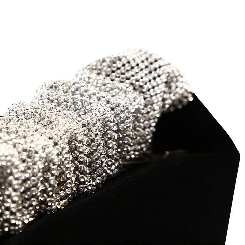 DIAMOND-STUDDED VELVET EVENING BAG