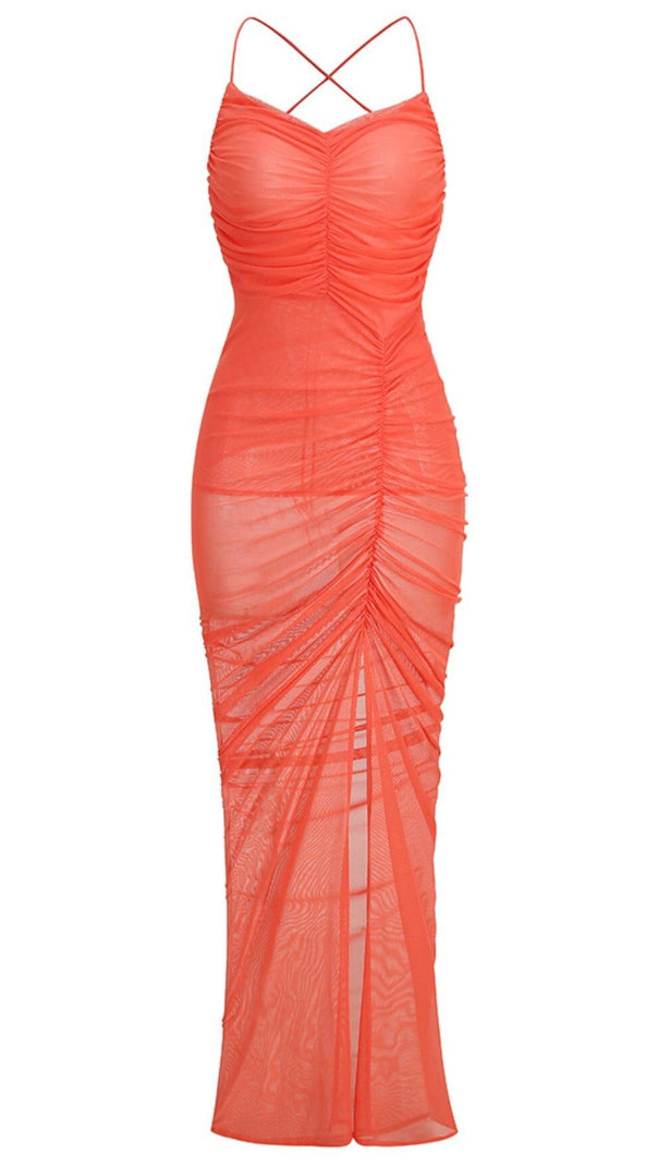 AIIZIE PERSPECTIVE STRAPPY MAXI DRESS IN MAUVE - product image