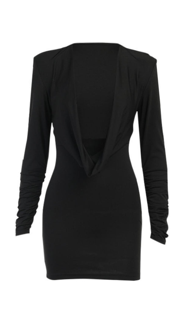 AIIZIE DEEP V HOLLOW SEXY SHORT DRESS - product image